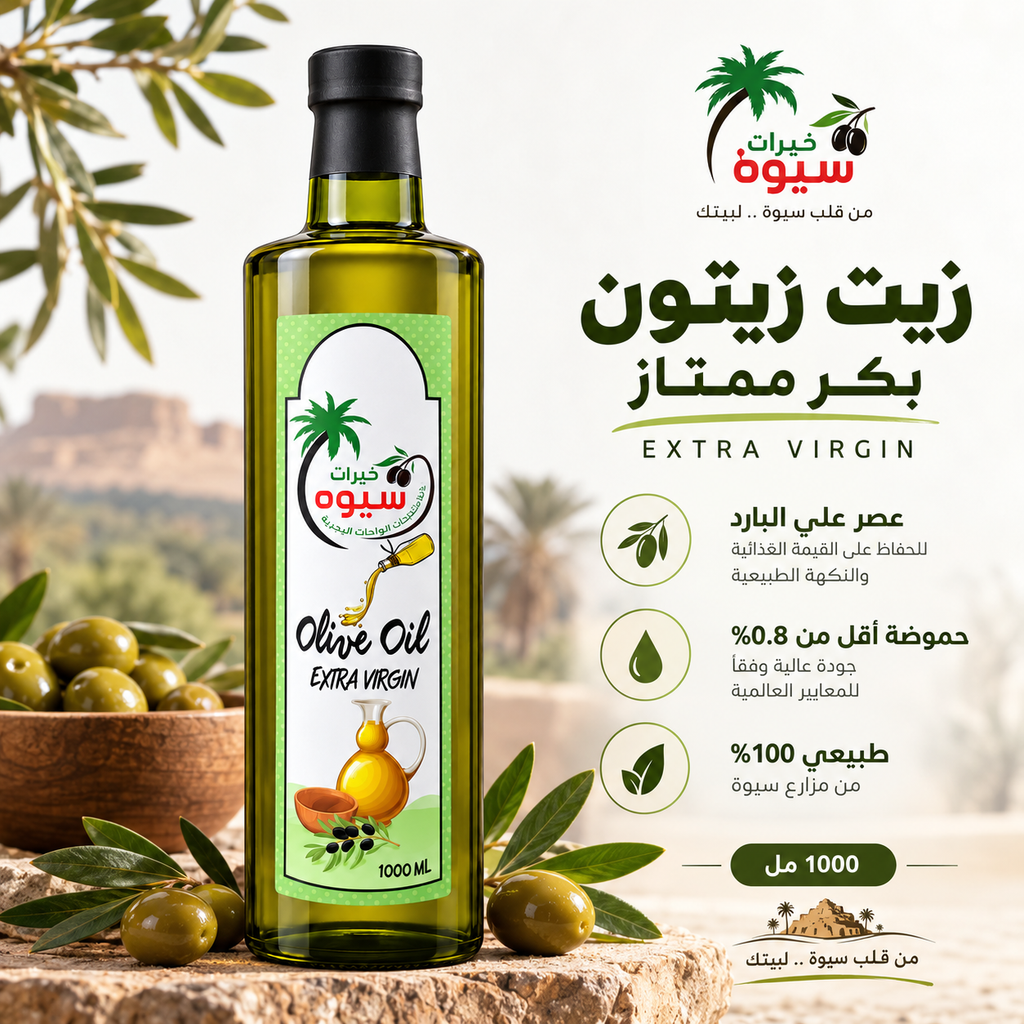 زيت زيتون بكر ممتاز — خيرات سيوة