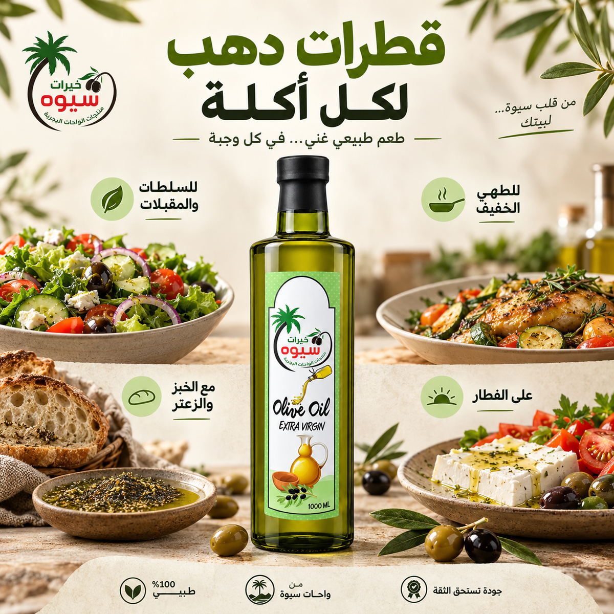 زيت زيتون بكر ممتاز — خيرات سيوة